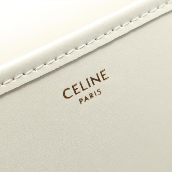 CELINE White Leather Shoulder Bag - Picture 4 of 7
